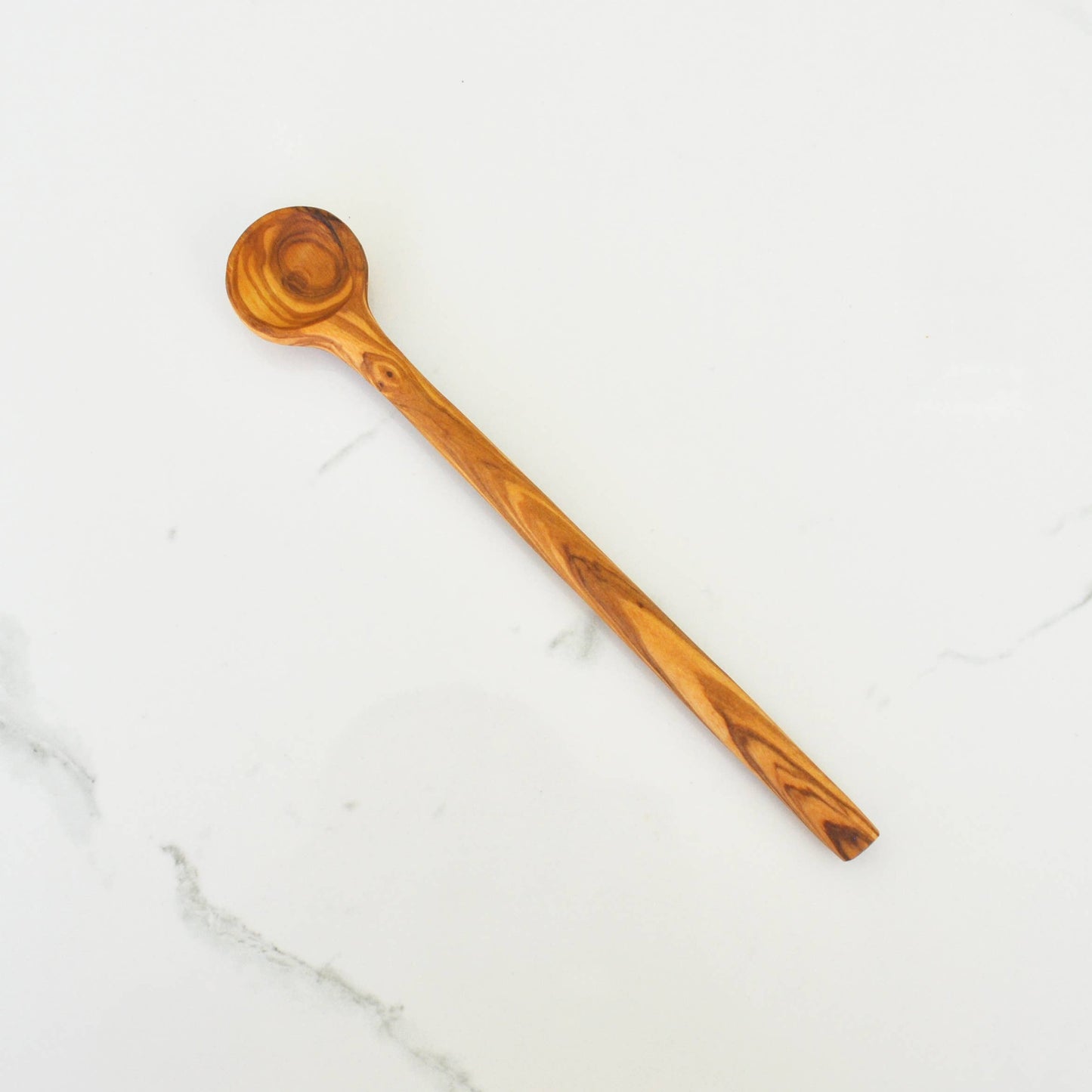 Olive Wood Long Handle Spoon - Punch/Cocktails/Ice Tea -10"