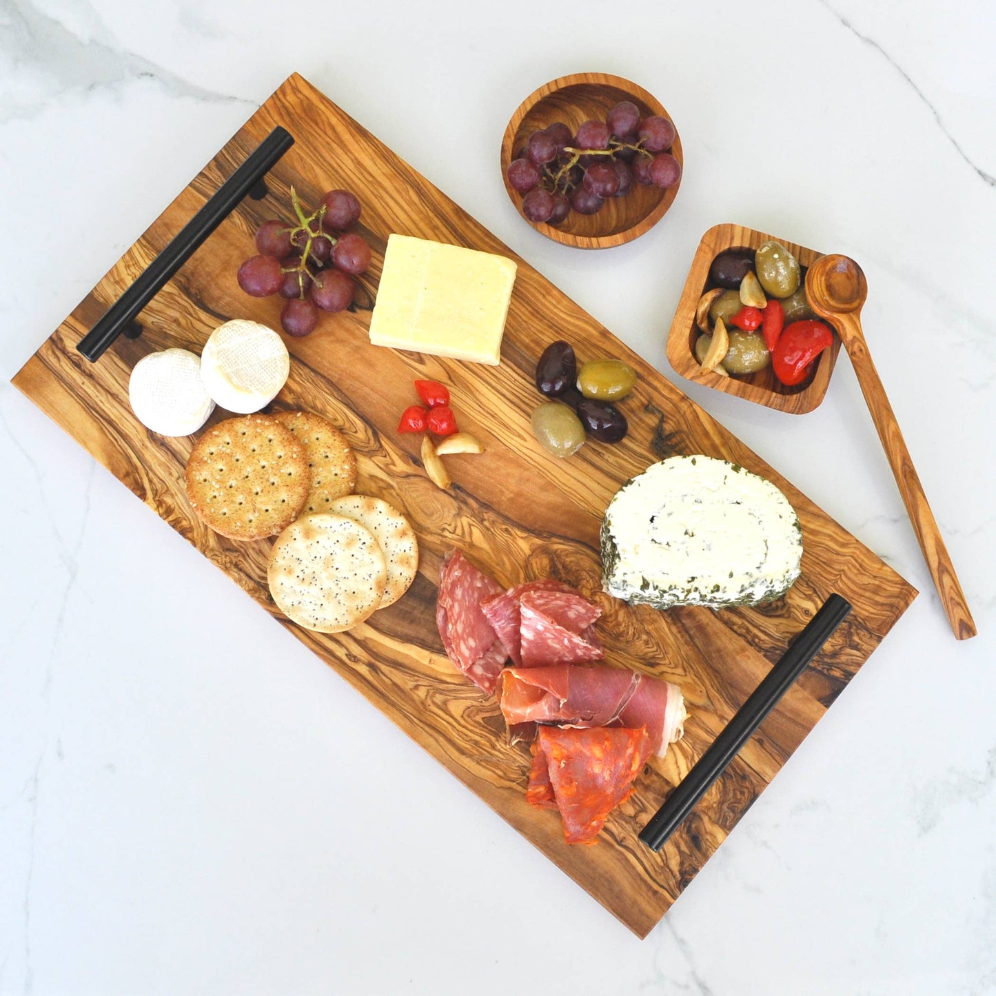 Olive Wood Serving Tray - Smooth Edge. Charcuterie / Cheese
