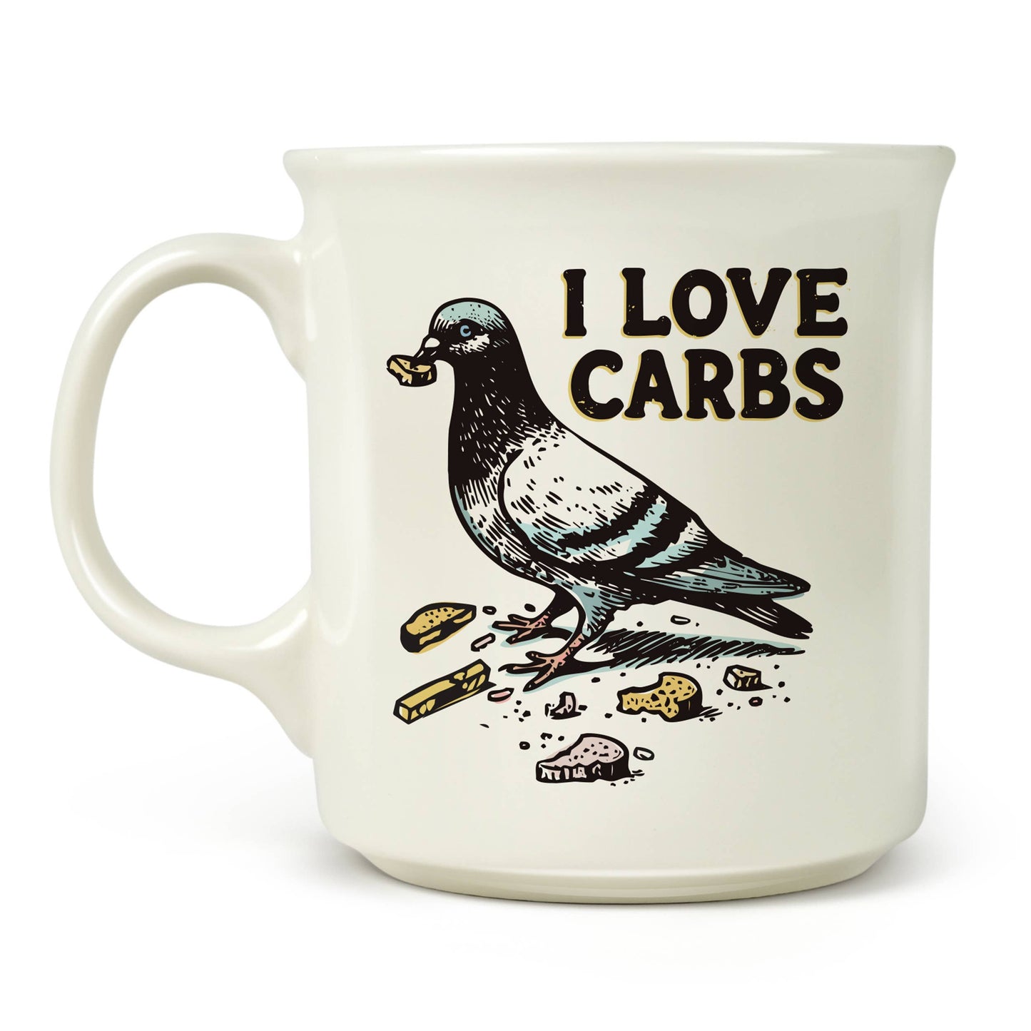 Say Anything Mug - I Love Carbs Pigeon