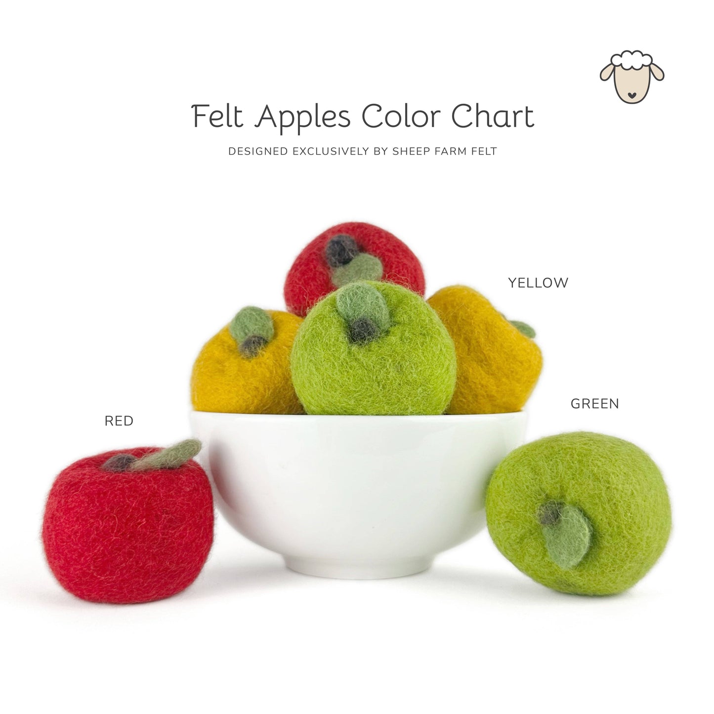 Felt Apple Ornaments
