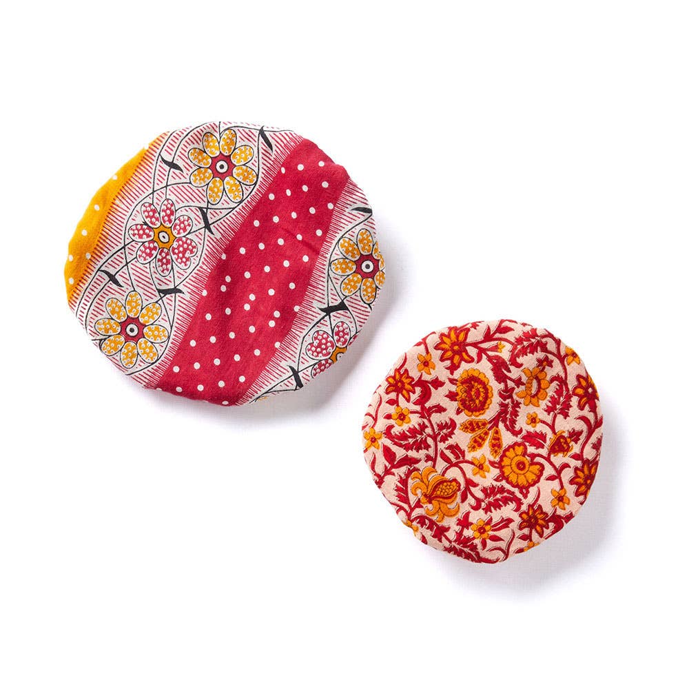 Reusable Sari Bowl Covers - Set of 2