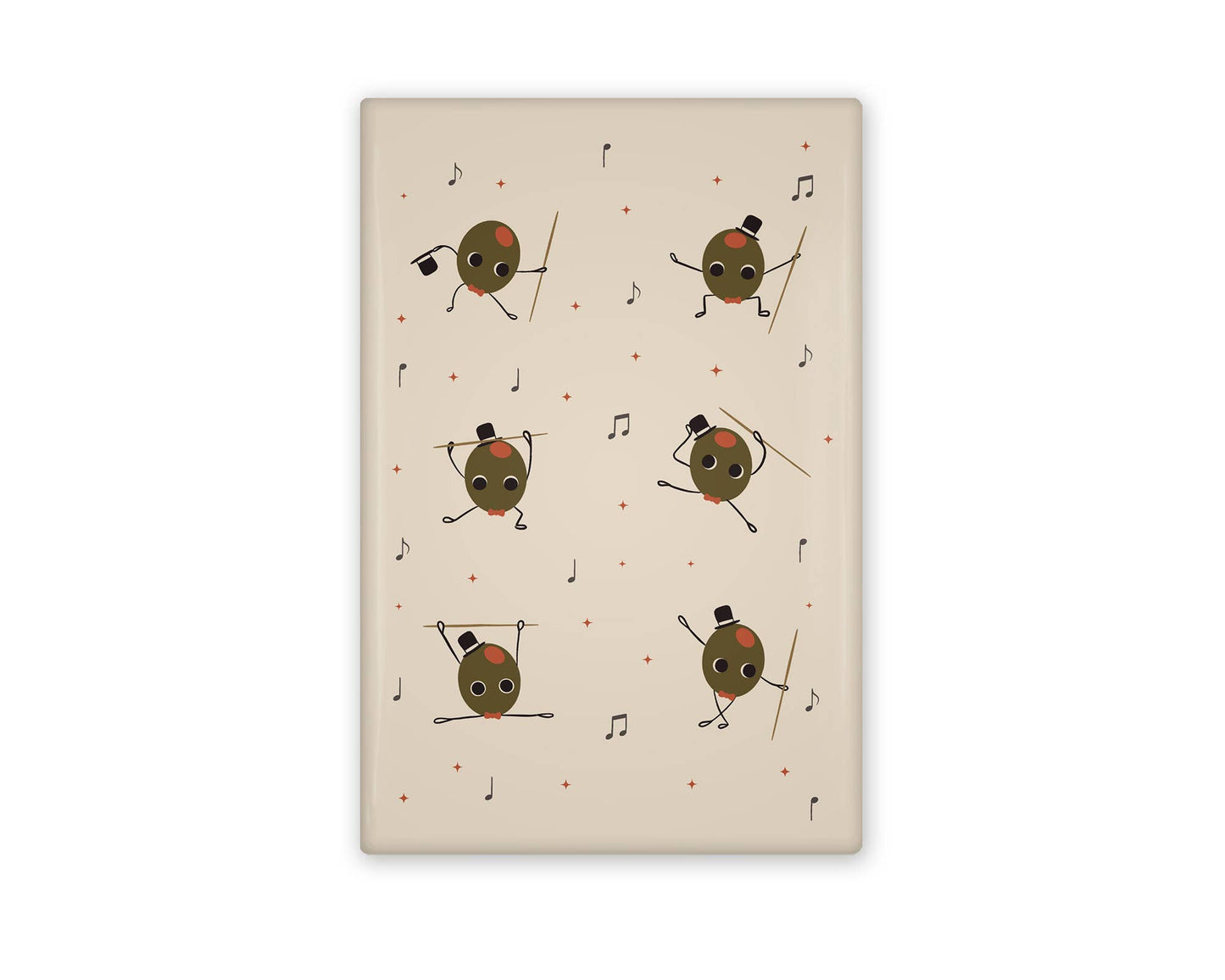 Pimento the Dancing Olive Illustrated Magnet