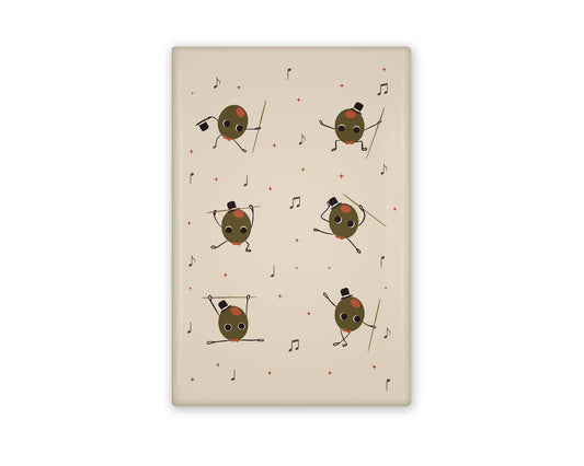 Pimento the Dancing Olive Illustrated Magnet