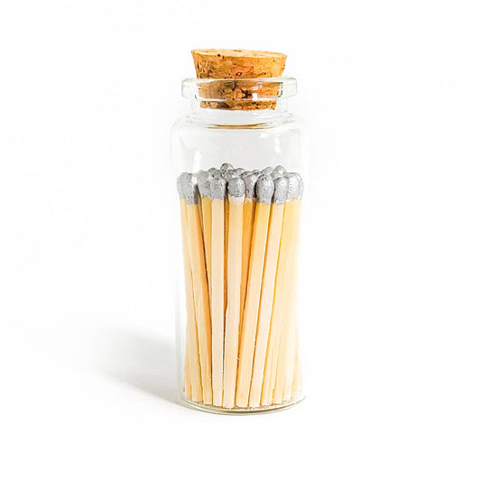 Silver Matches in Medium Corked Vial
