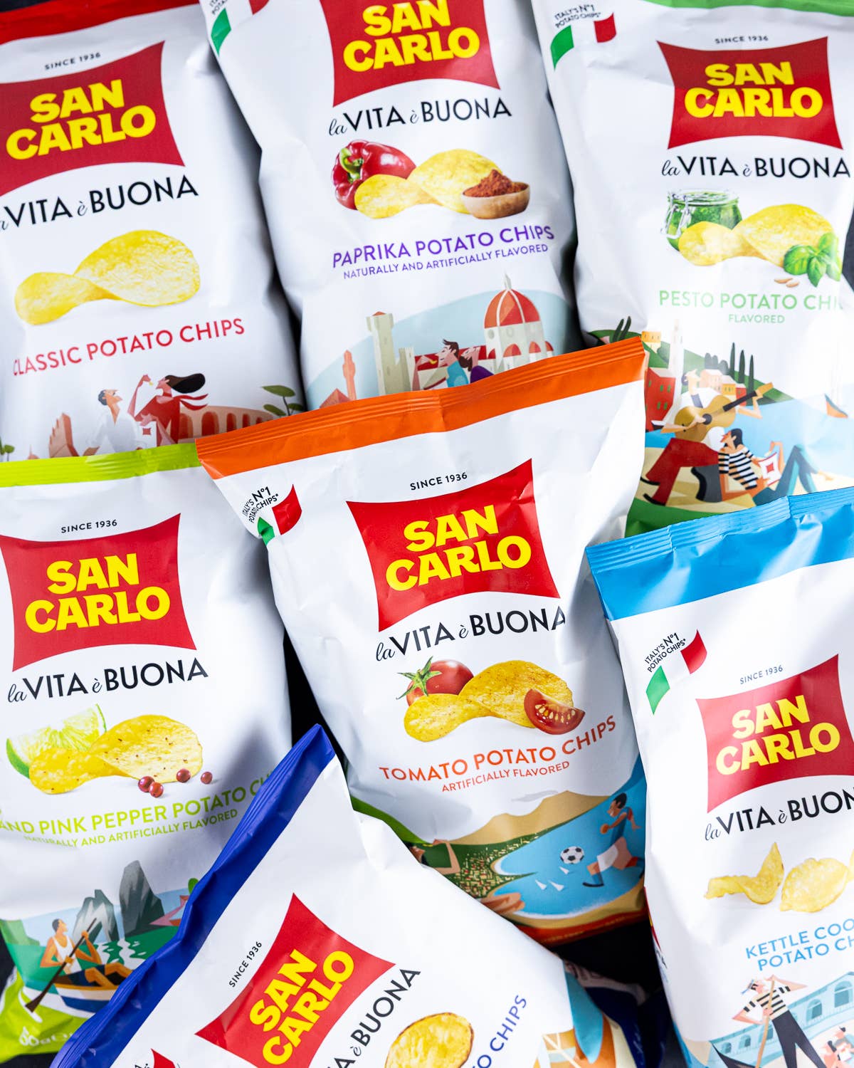Waffle Cut Chips 100g by San Carlo