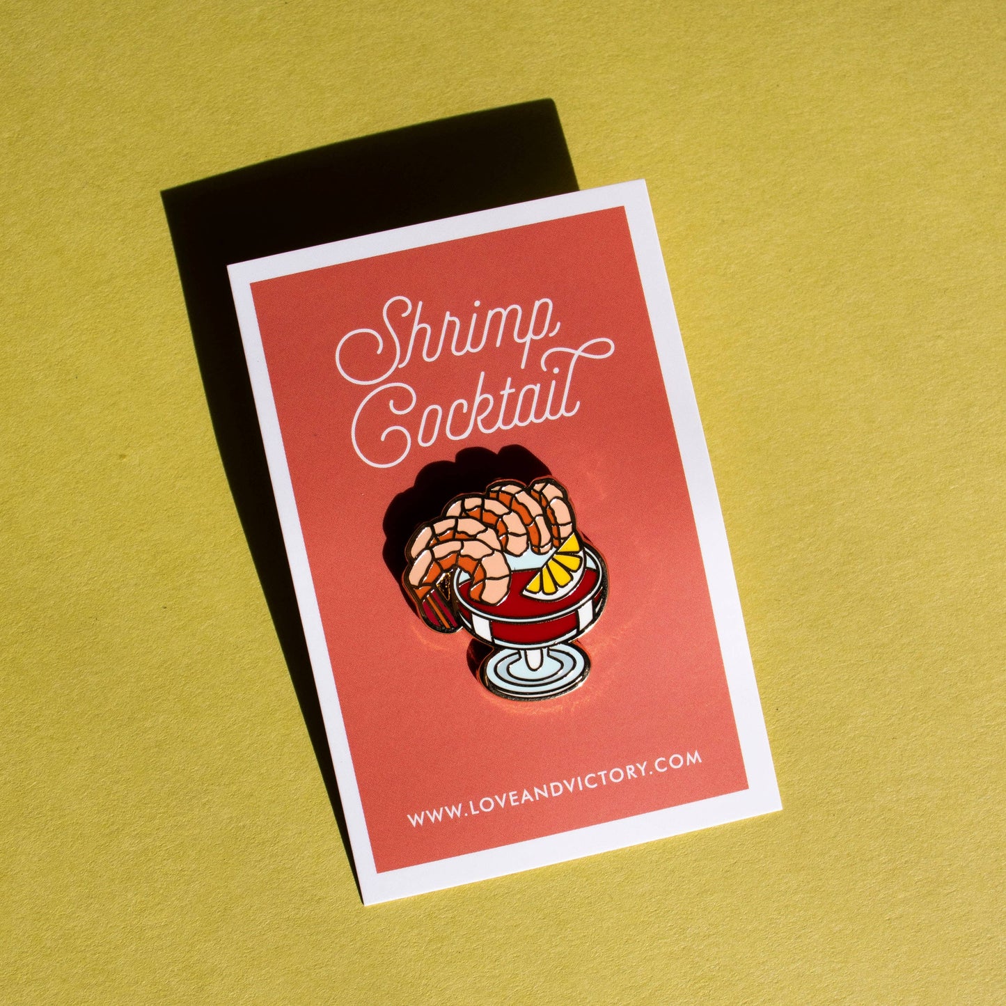 Tiny Shrimp Cocktail Lapel Pin