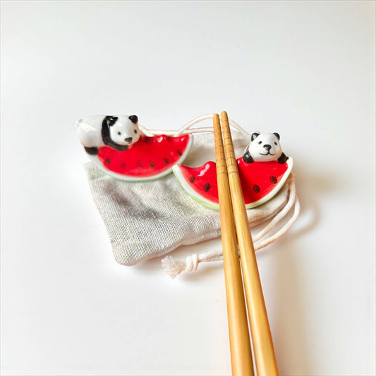 Watermelon Panda Chopstick Rest - Set of 2