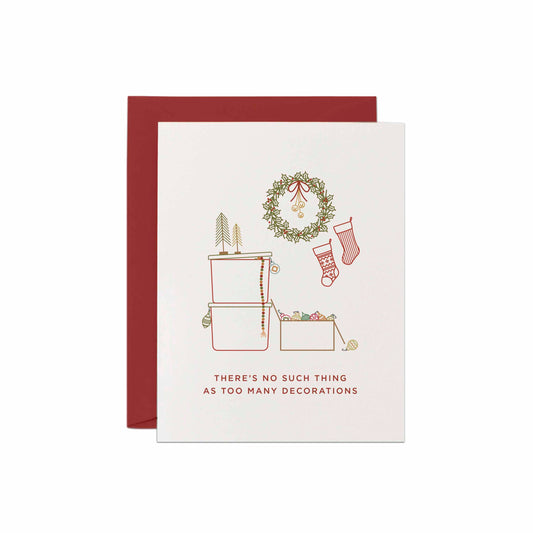 Too Many Decorations | Holiday Greeting Card