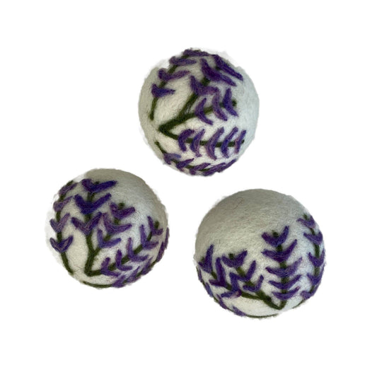 Wool Dryer Balls - Set of 3 Lavender