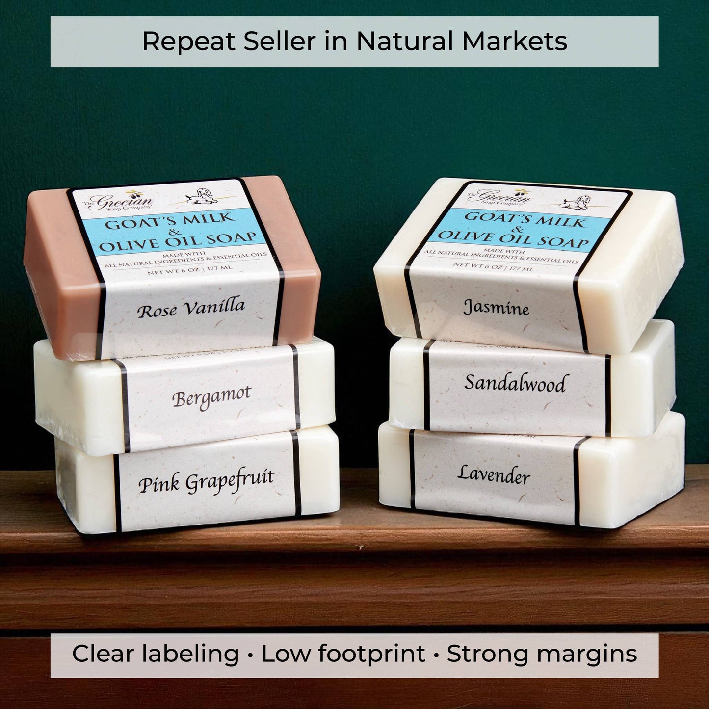 Clean Beauty All Natural Goat's Milk & Olive Oil Soap Bar