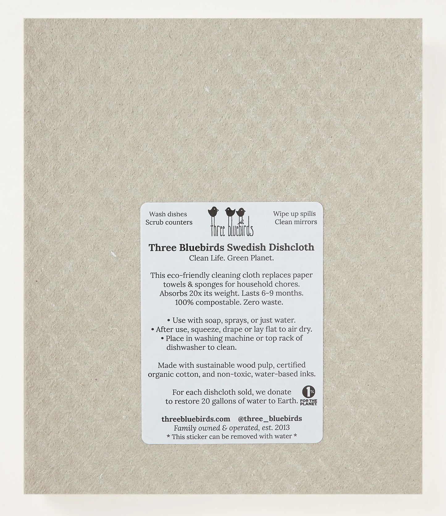 Flower Patch on Sand Swedish Dishcloth