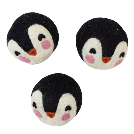 Wool Dryer Balls - Set of 3 Penguin