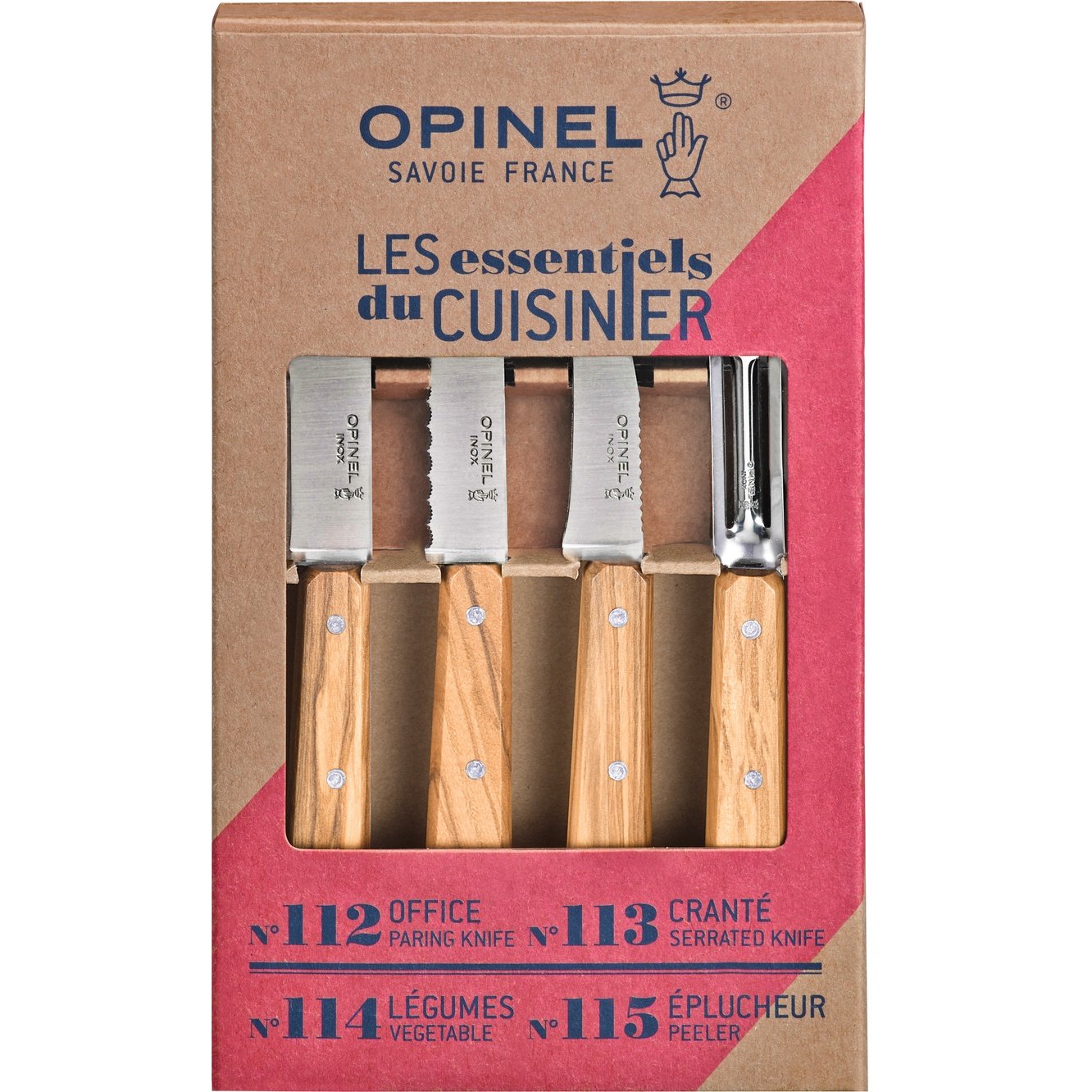 Opinel “Les Essentials” Olivewood Set