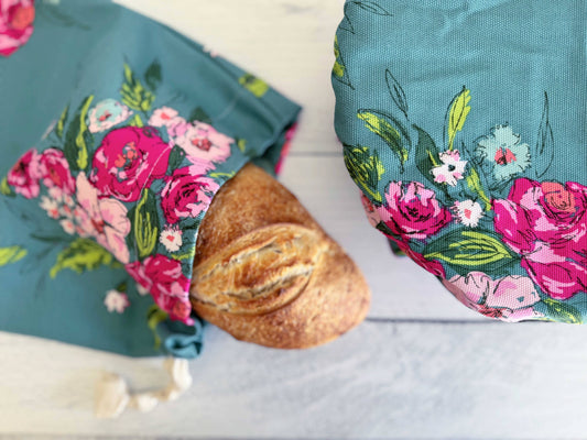 Flower Gala Bread Makers Set- bread bag and bowl cover