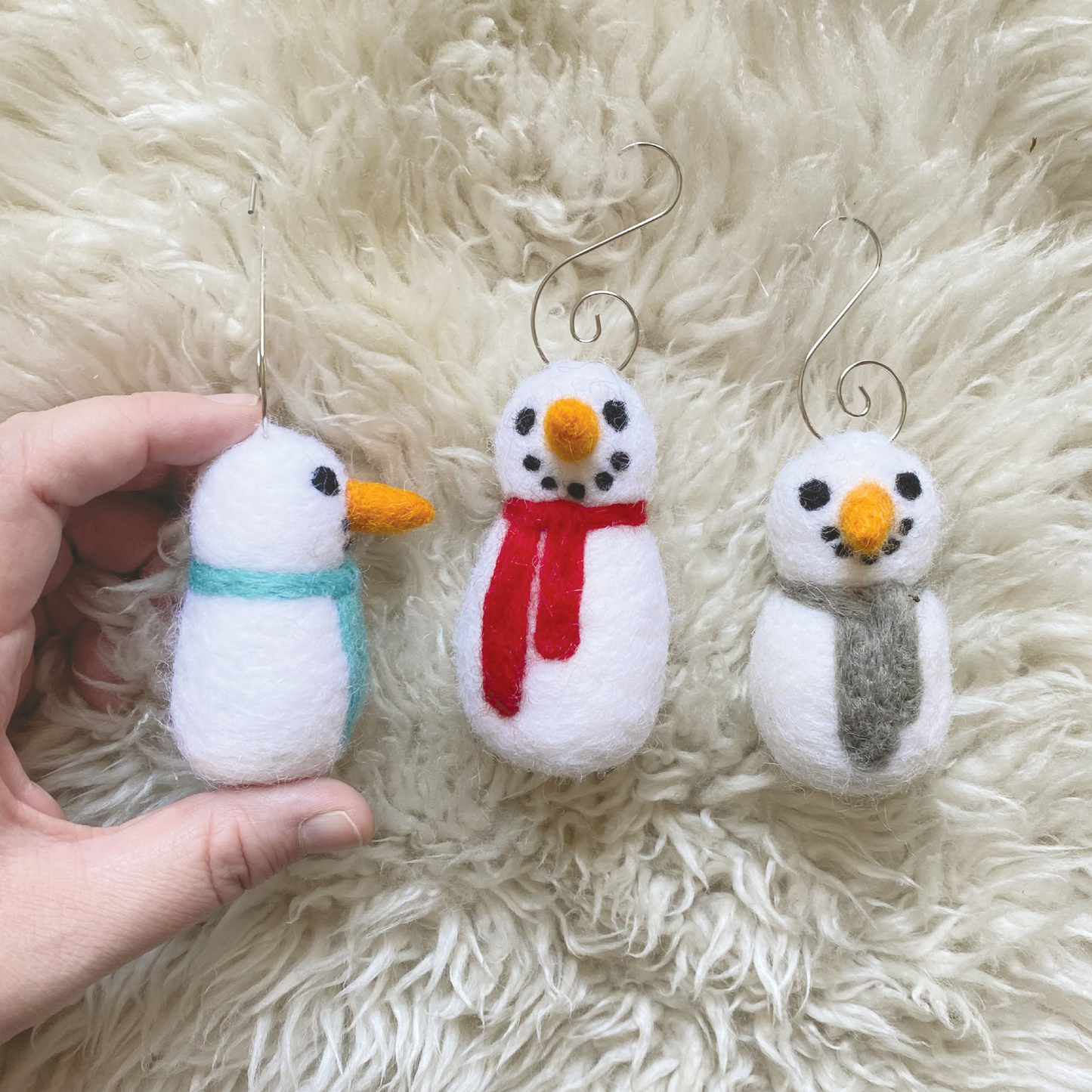 Felt Snowman Ornaments