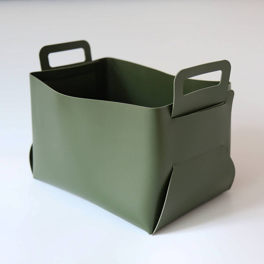 Vegan Leather Storage Basket Gift Box, Large