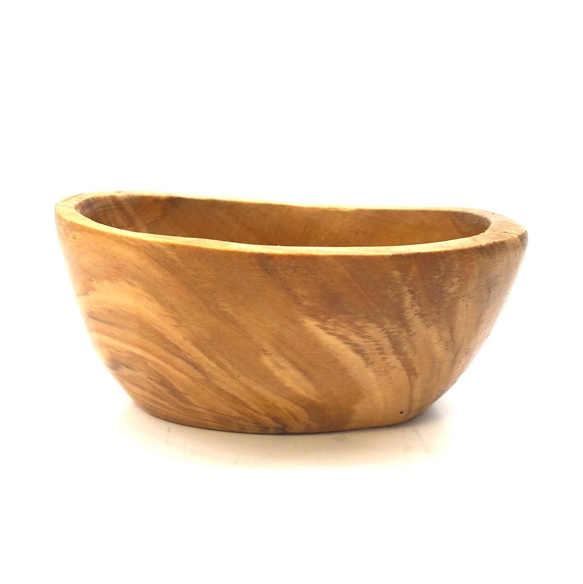 Tapas bowl, deep and oval, 12-14 cm, made of olive wood