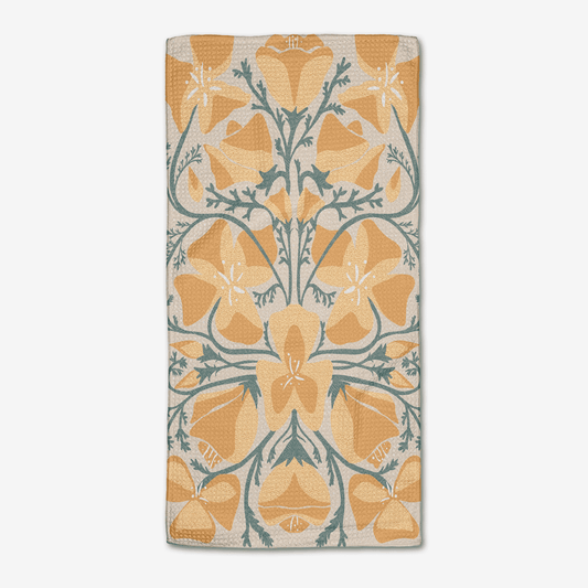 Golden Poppy Bar Towel