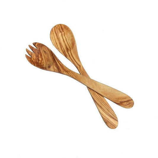 Olive Wood Salad Servers: 8''