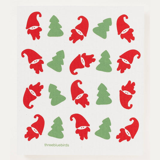 Tomte Elves Swedish Dishcloth
