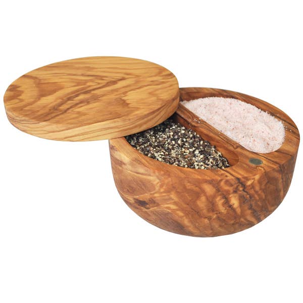 Olive Wood Salt & Pepper Cellar