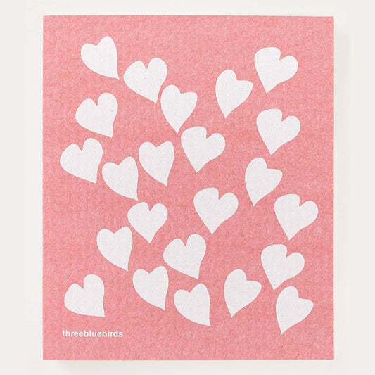 Love Ya on Pink Swedish Dishcloth