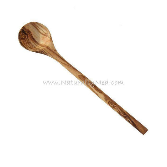 Olive Wood Round Wooden Spoon 12”