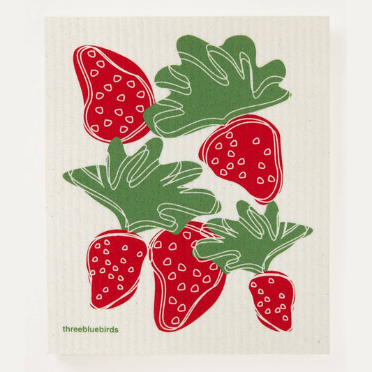 Strawberries Swedish Dishcloth